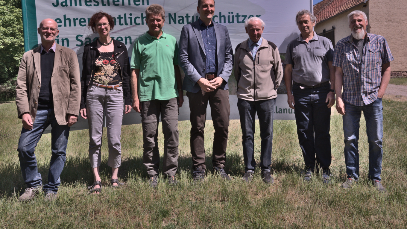 Ausgezeichnete Ehrenamtliche zum Jahrestreffen der Ehrenamtlichen im Naturschutzdienst in Nossen