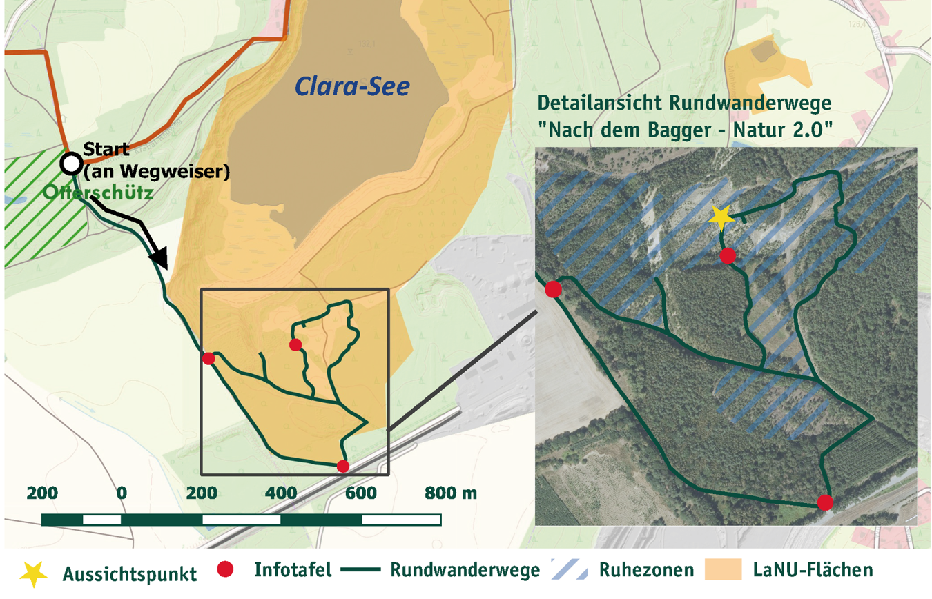 Karte Rundwanderweg Nach dem Bagger - Natur 2.0
