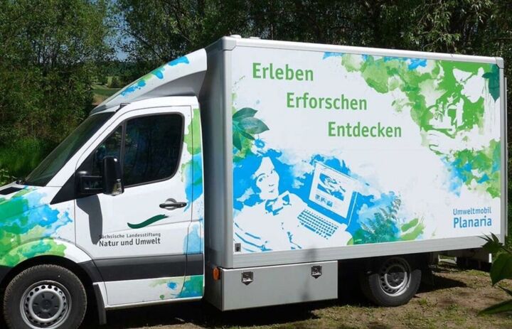 Das Umweltmobil Planaria der Sächsischen Landesstiftung Natur und Umwelt.