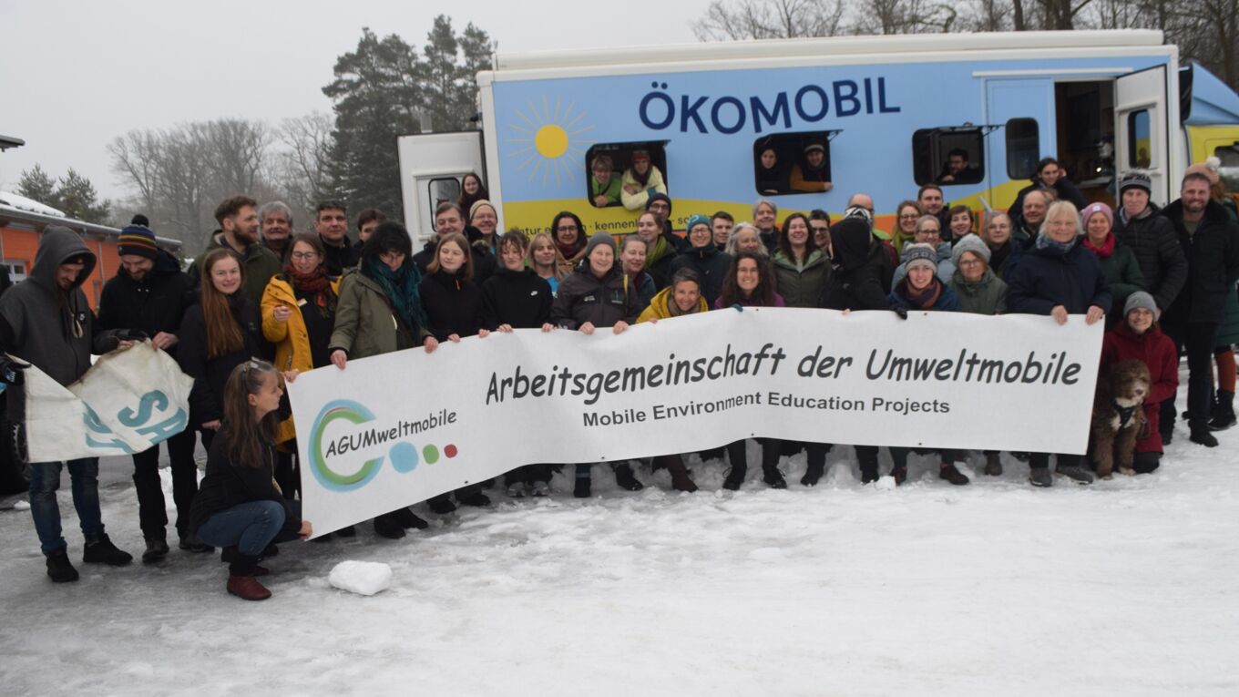 Die Teilnehmer der Umweltmobile in  Sachsen