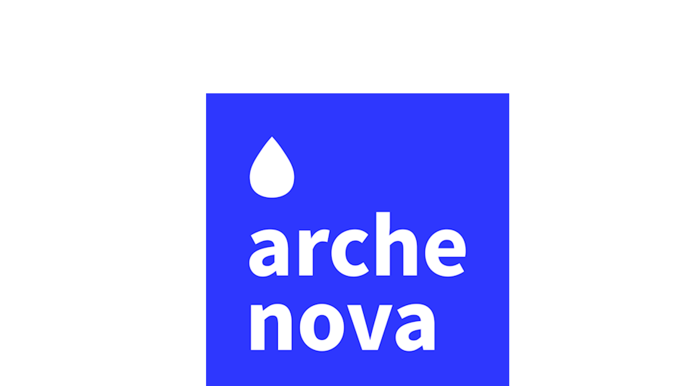 weiße Schrift auf blauem Grund