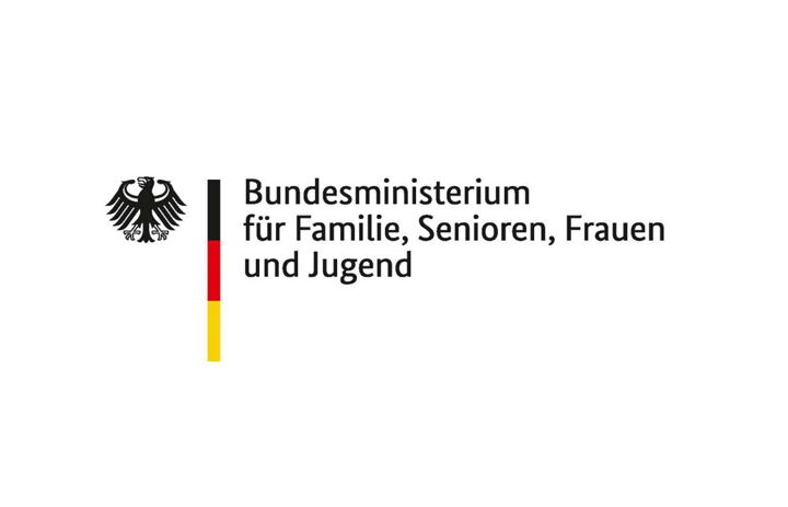 Logo des Bundesministeriums für Familien, Senioren, Frauen und Jugend.