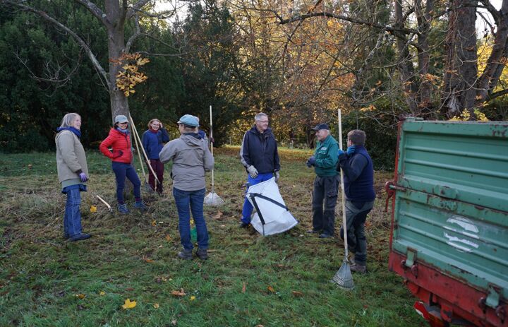 Anpacken beim Wechselburger Parkpflegeseminar - Link: 2. Wechselburger Parkgespräche