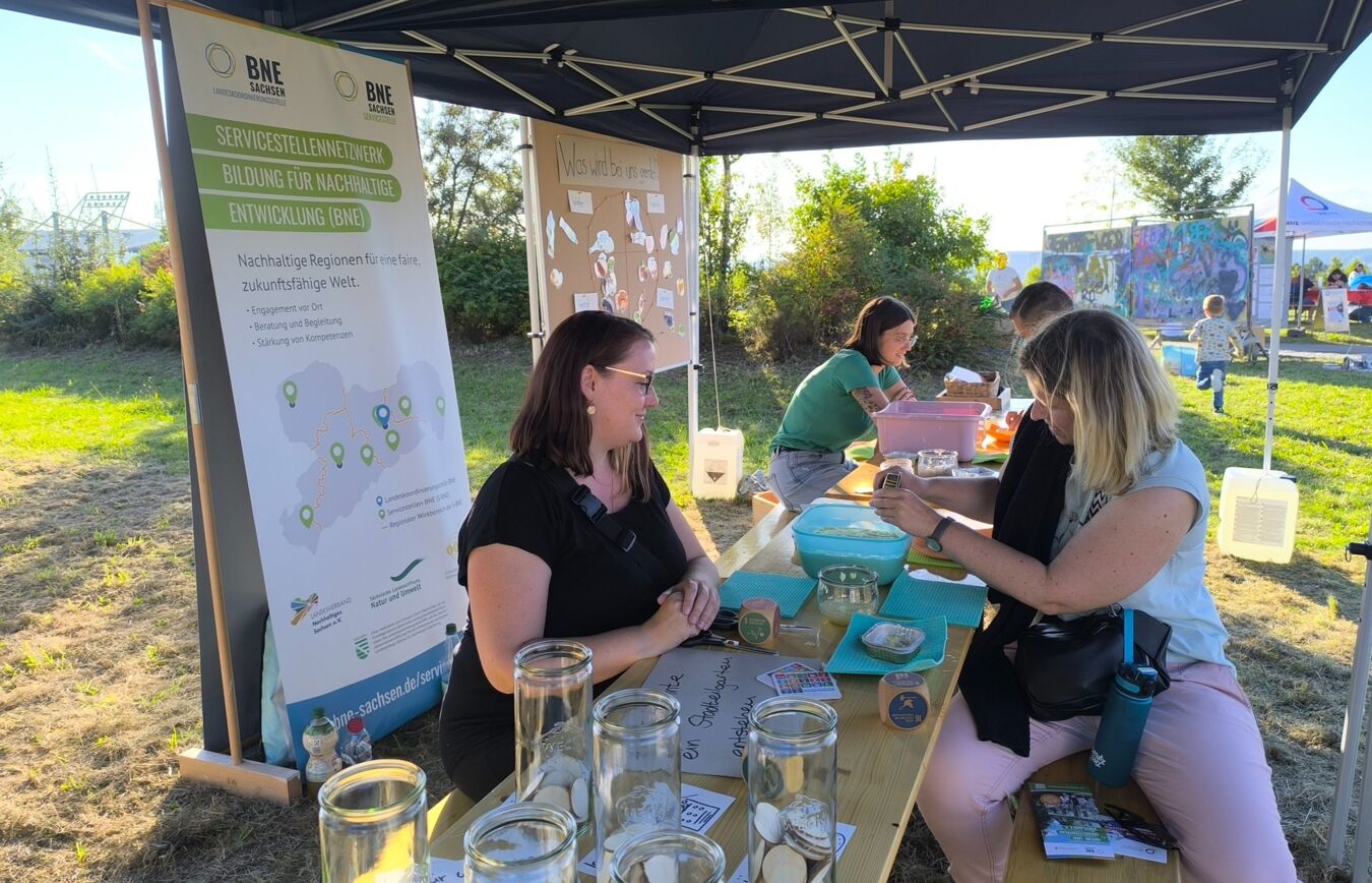 Stand auf einem Stadtteilfest