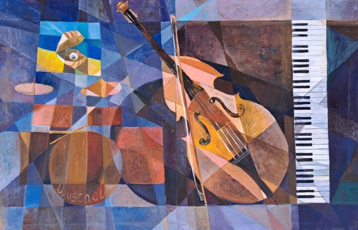 Muschelbild von Julia Zvezdnaya im Rahmen dre Flussperlmuschelausstellung - Link:  Ein Hauch von Salvador Dalí im Vogtland  